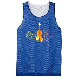 Music Notes Violin Gift Mesh Reversible Basketball Jersey Tank