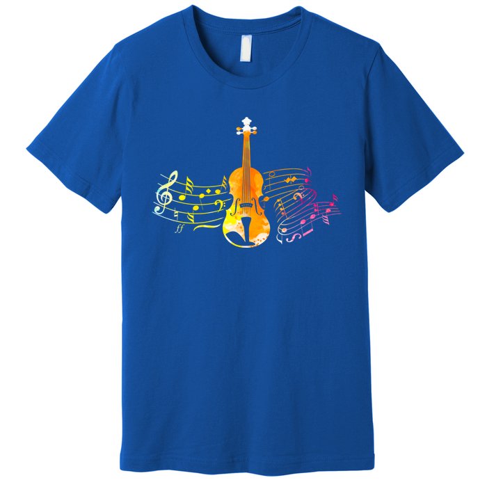 Music Notes Violin Gift Premium T-Shirt