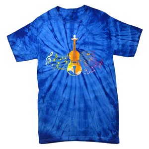 Music Notes Violin Gift Tie-Dye T-Shirt