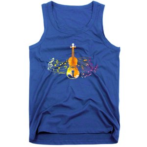 Music Notes Violin Gift Tank Top