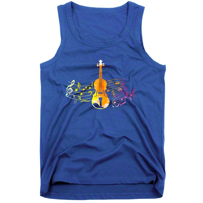 Music Notes Violin Gift Tank Top