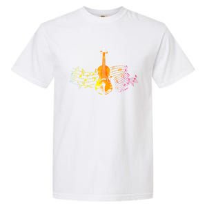 Music Notes Violin Gift Garment-Dyed Heavyweight T-Shirt