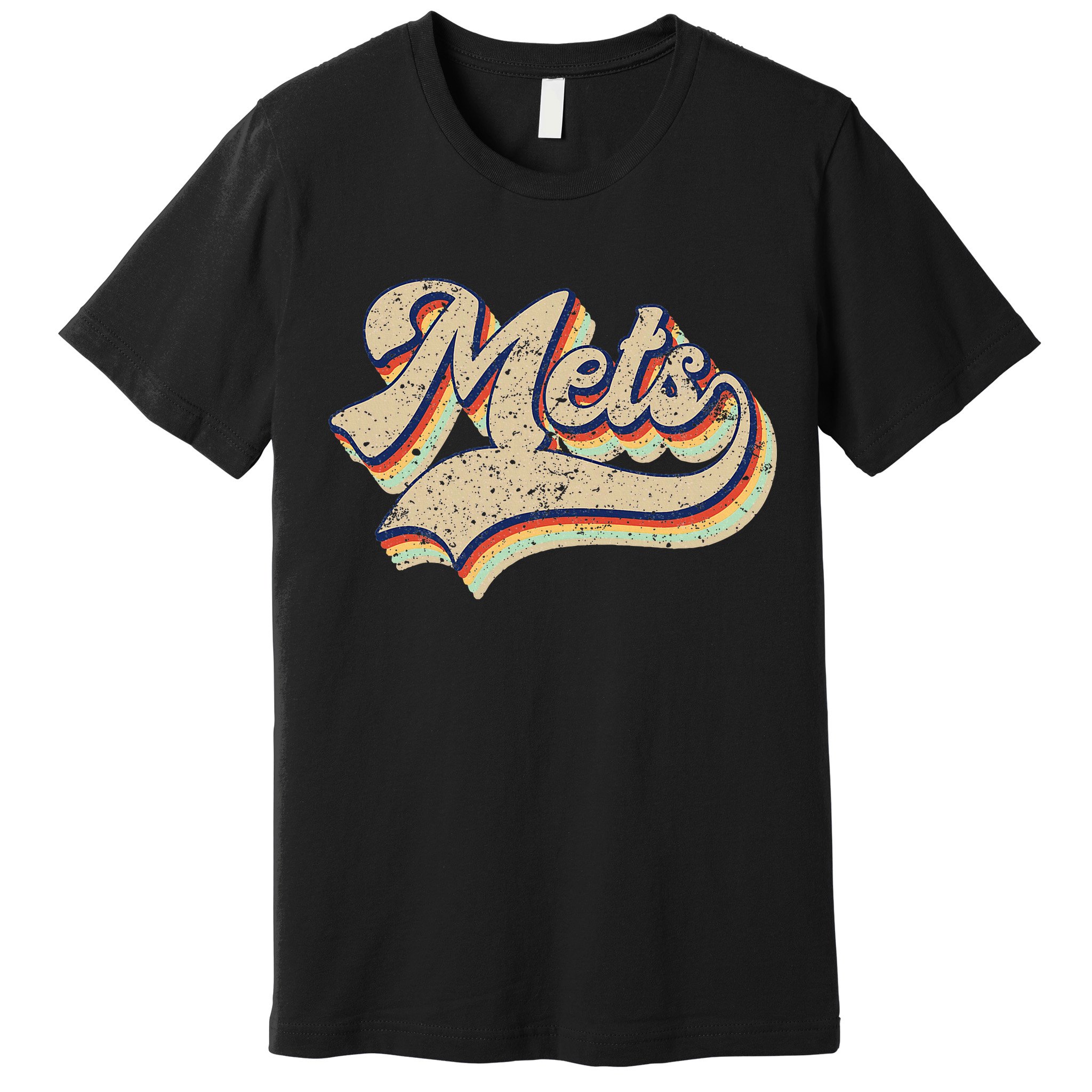 Mets Name Vintage Retro Baseball Lovers Baseball Fans Premium T-Shirt