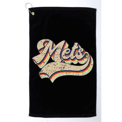 Mets Name Vintage Retro Baseball Lovers Baseball Fans Golf Towel