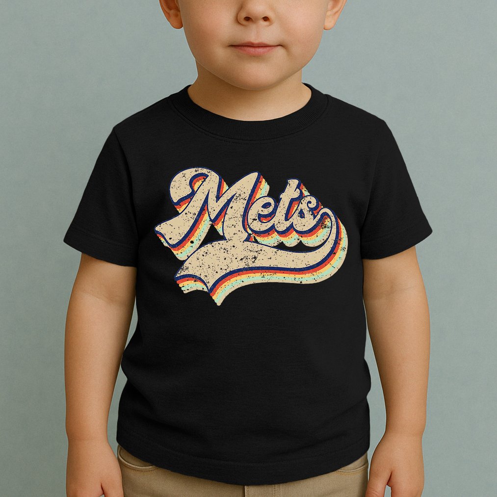 Mets Name Vintage Retro Baseball Lovers Baseball Fans Toddler T-Shirt