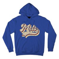 Mets Name Vintage Retro Baseball Lovers Baseball Fans Hoodie