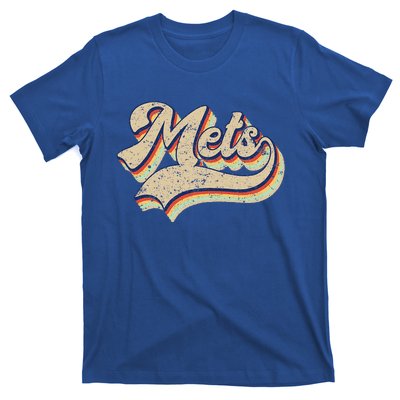 Mets Name Vintage Retro Baseball Lovers Baseball Fans T-Shirt