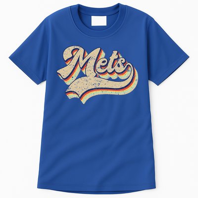 Mets Name Vintage Retro Baseball Lovers Baseball Fans Tall T-Shirt