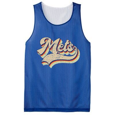 Mets Name Vintage Retro Baseball Lovers Baseball Fans Mesh Reversible Basketball Jersey Tank