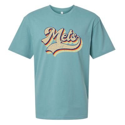 Mets Name Vintage Retro Baseball Lovers Baseball Fans Sueded Cloud Jersey T-Shirt