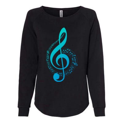 Music Note White Treble Clef Musical Symbol For Musician Gift Womens California Wash Sweatshirt