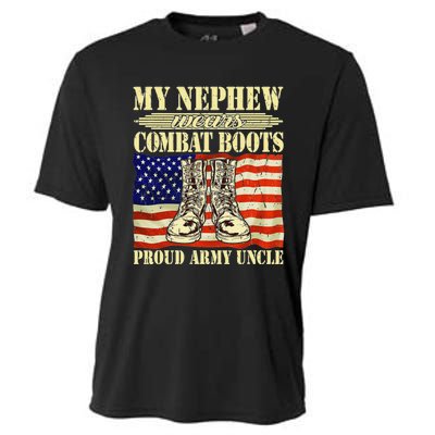 My Nephew Wears Combat Boots Military Proud Army Uncle Gift Cooling Performance Crew T-Shirt