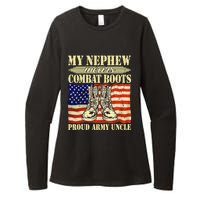 My Nephew Wears Combat Boots Military Proud Army Uncle Gift Womens CVC Long Sleeve Shirt