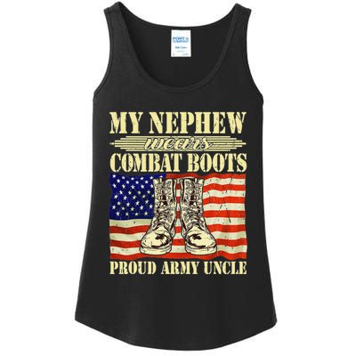 My Nephew Wears Combat Boots Military Proud Army Uncle Gift Ladies Essential Tank