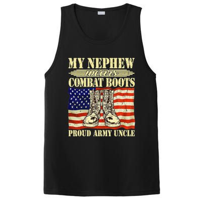 My Nephew Wears Combat Boots Military Proud Army Uncle Gift PosiCharge Competitor Tank