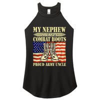 My Nephew Wears Combat Boots Military Proud Army Uncle Gift Women's Perfect Tri Rocker Tank