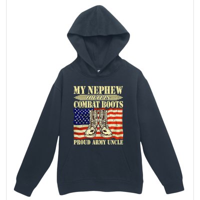 My Nephew Wears Combat Boots Military Proud Army Uncle Gift Urban Pullover Hoodie