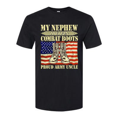 My Nephew Wears Combat Boots Military Proud Army Uncle Gift Softstyle® CVC T-Shirt