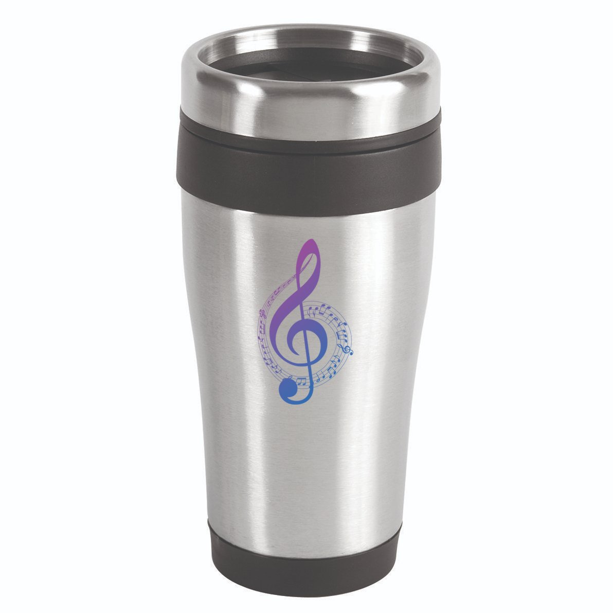 Music Note White Treble Clef Musical Symbol For Musician Gift 16oz Travel Tumbler