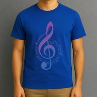 Music Note White Treble Clef Musical Symbol For Musician Gift T-Shirt