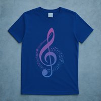 Music Note White Treble Clef Musical Symbol For Musician Gift T-Shirt