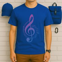 Music Note White Treble Clef Musical Symbol For Musician Gift T-Shirt