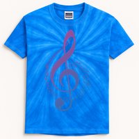 Music Note White Treble Clef Musical Symbol For Musician Gift Kids Tie-Dye T-Shirt