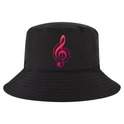 Music Note White Treble Clef Musical Symbol For Musician Gift Cool Comfort Performance Bucket Hat