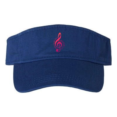 Music Note White Treble Clef Musical Symbol For Musician Gift Valucap Bio-Washed Visor