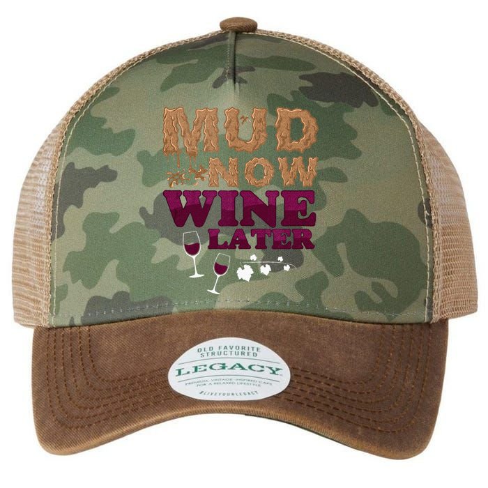Mud Now Wine Later Obstacle Run Group Outfit Legacy Tie Dye Trucker Hat
