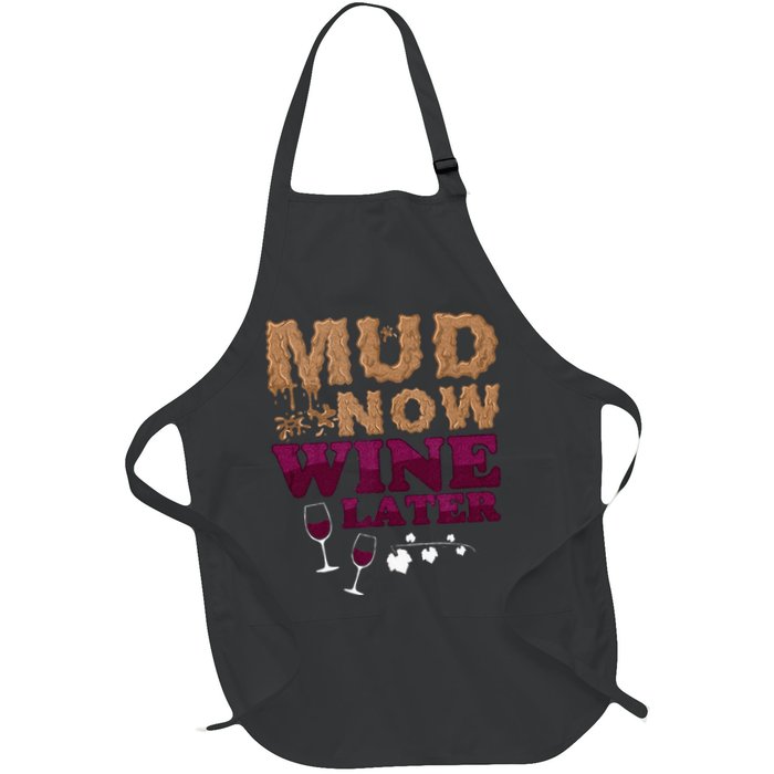 Mud Now Wine Later Obstacle Run Group Outfit Apron