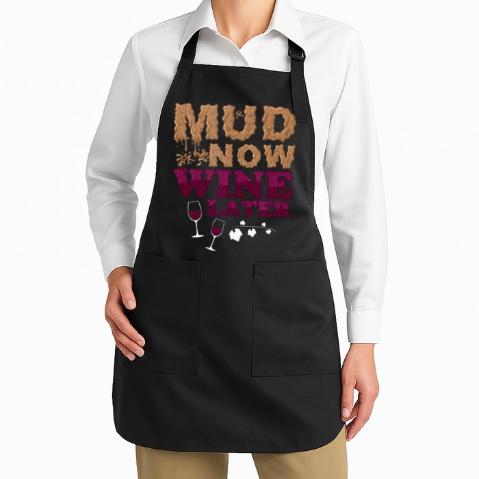 Mud Now Wine Later Obstacle Run Group Outfit Apron