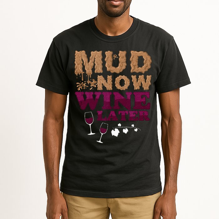Mud Now Wine Later Obstacle Run Group Outfit Tall T-Shirt
