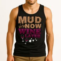 Mud Now Wine Later Obstacle Run Group Outfit Tank Top