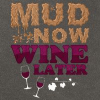 Mud Now Wine Later Obstacle Run Group Outfit Cotton Canvas Backpack