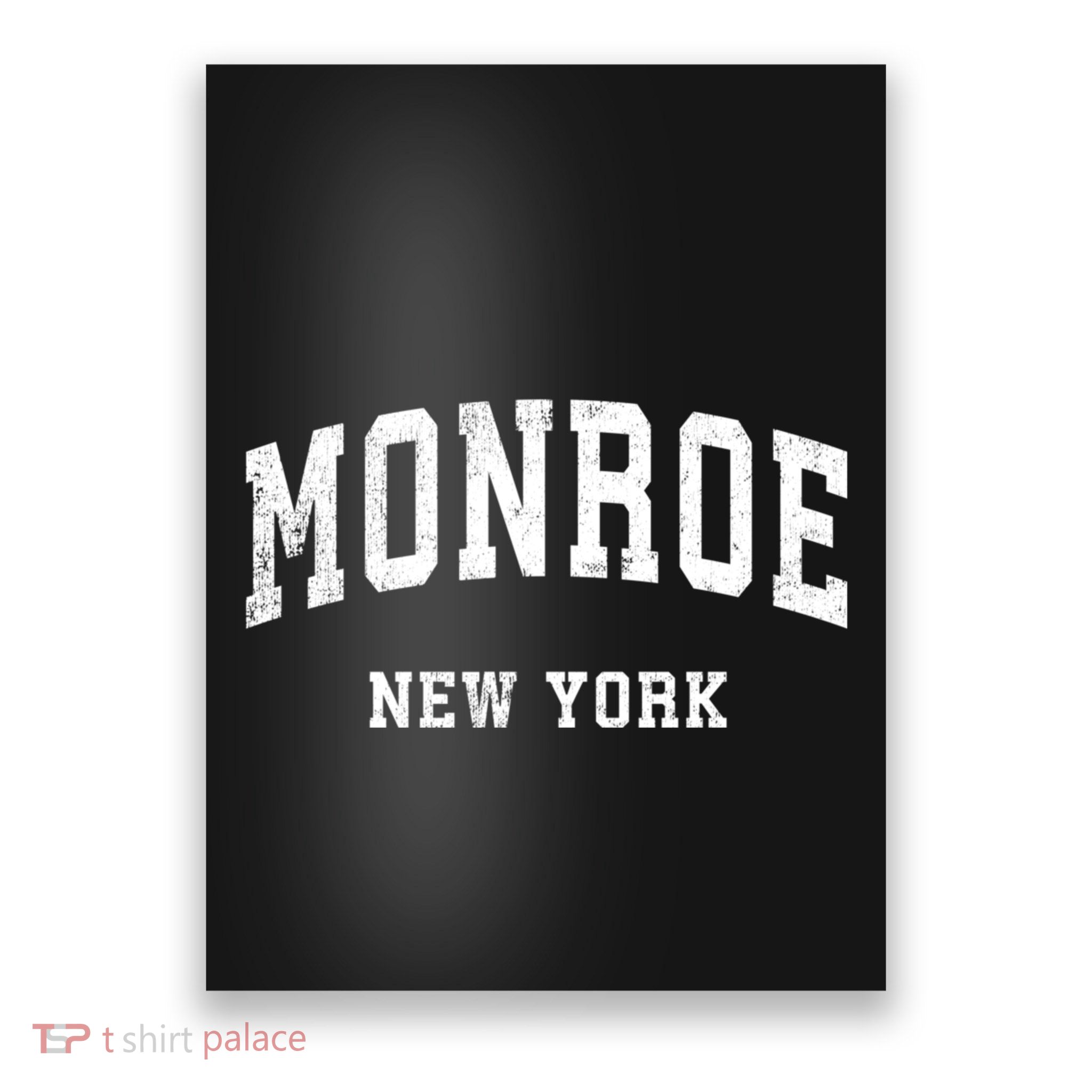Monroe New York Ny Vintage Athletic Sports Design Poster