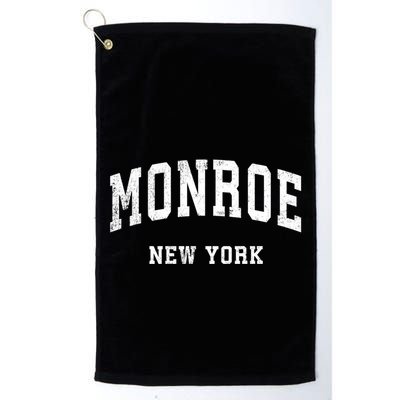 Monroe New York Ny Vintage Athletic Sports Design Golf Towel