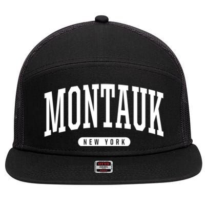 Montauk New York Souvenirs College Style Montauk New York Souvenir 7 Panel Mesh Trucker Snapback Hat