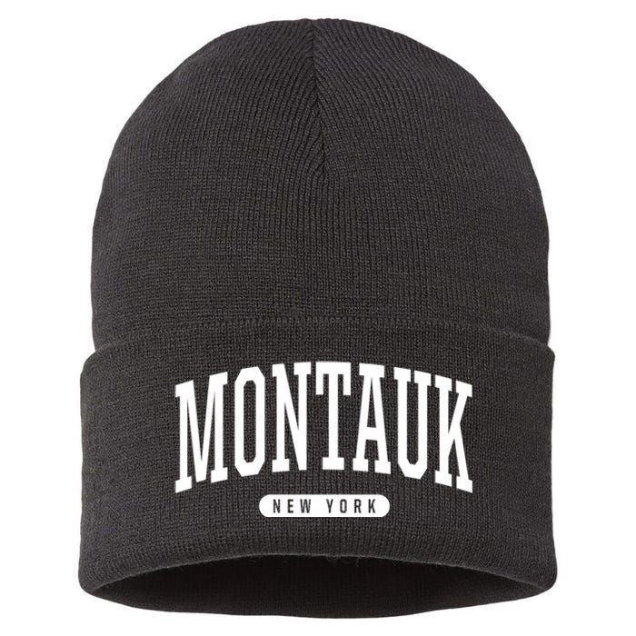 Montauk New York Souvenirs College Style Montauk New York Souvenir Sustainable Knit Beanie