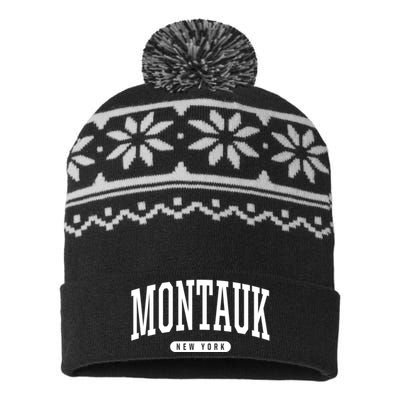 Montauk New York Souvenirs College Style Montauk New York Souvenir USA-Made Snowflake Beanie