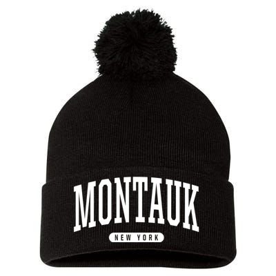 Montauk New York Souvenirs College Style Montauk New York Souvenir Pom Pom 12in Knit Beanie