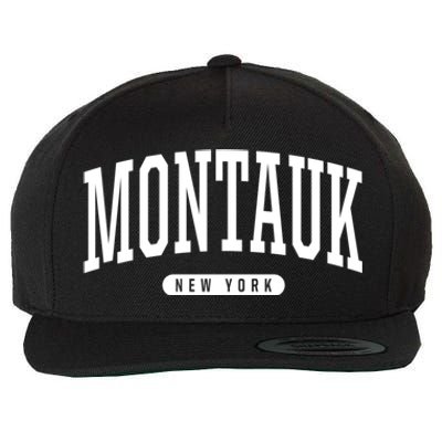 Montauk New York Souvenirs College Style Montauk New York Souvenir Wool Snapback Cap