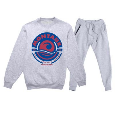 Montauk New York Premium Crewneck Sweatsuit Set