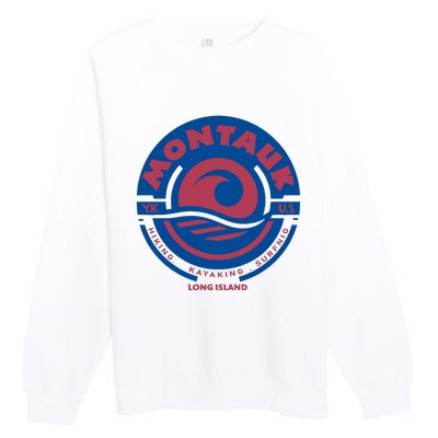 Montauk New York Premium Crewneck Sweatshirt