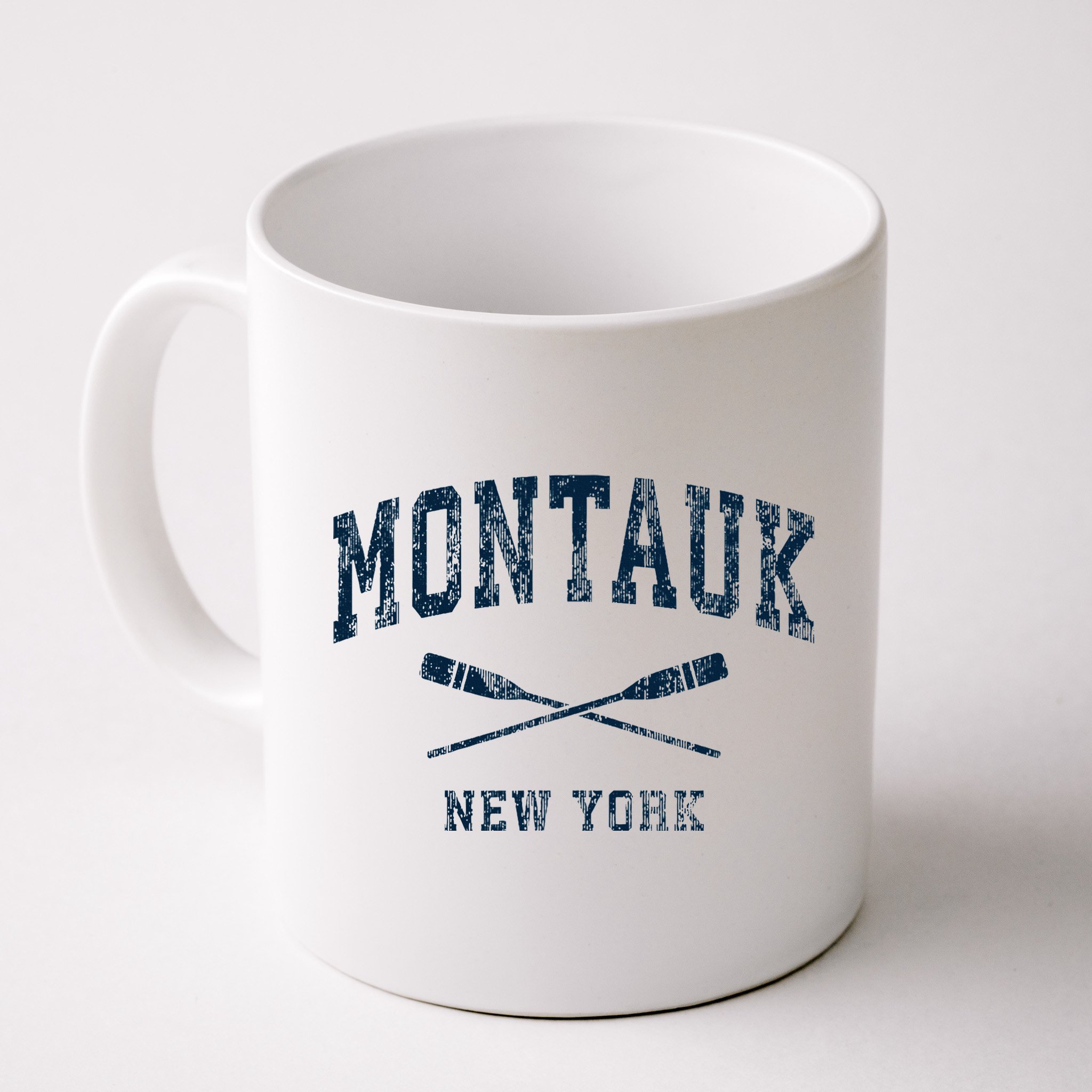 Montauk New York Vintage Nautical Paddles Sports Oars Mug