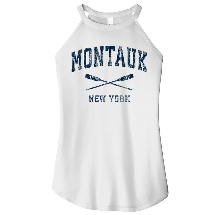 Montauk New York Vintage Nautical Paddles Sports Oars Women's Perfect Tri Rocker Tank