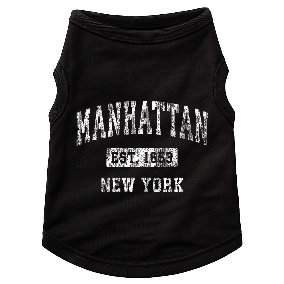 Manhattan New York Ny Vintage Established Doggie Tank