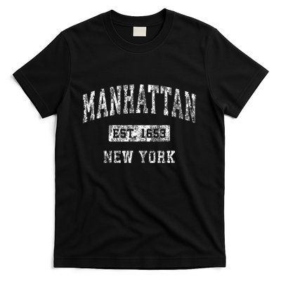 Manhattan New York Ny Vintage Established T-Shirt