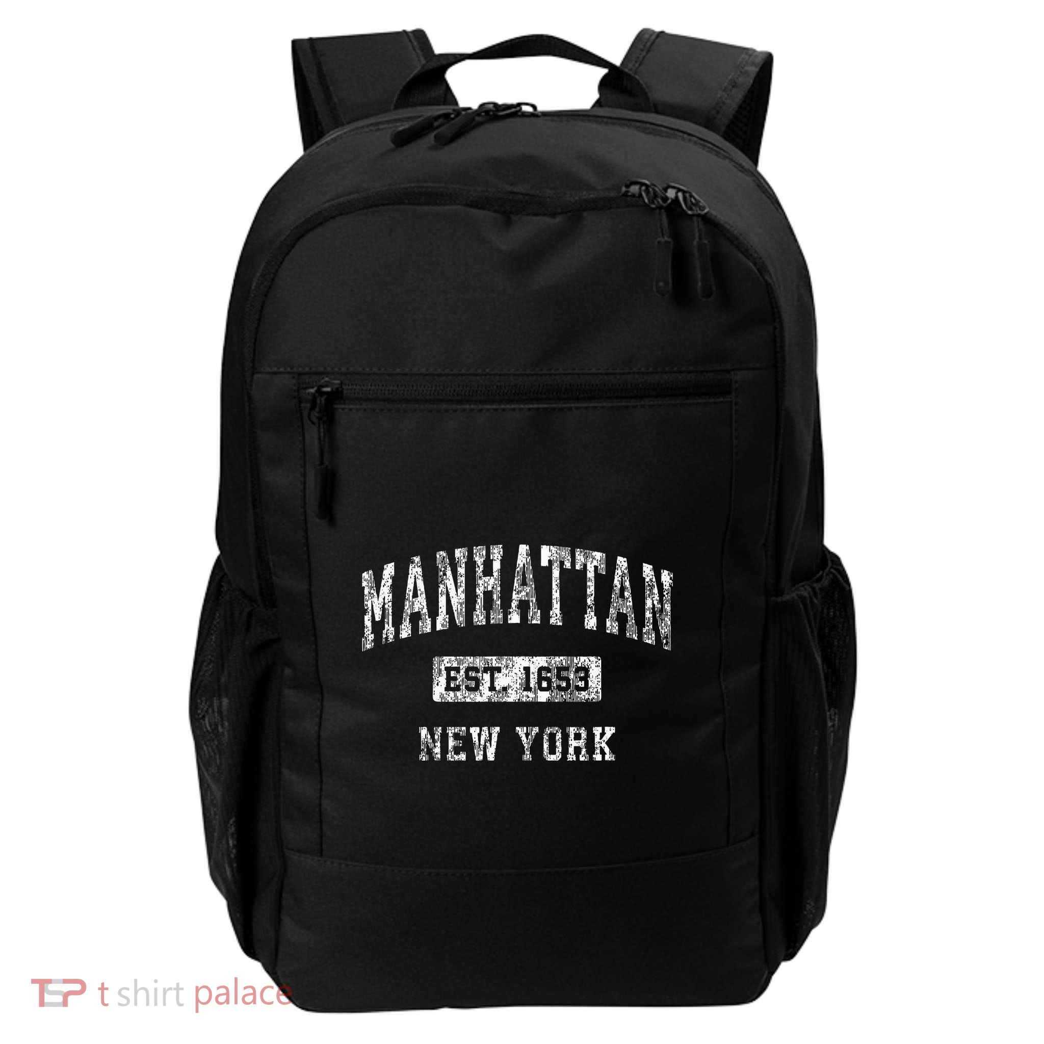 Manhattan New York Ny Vintage Established Backpack