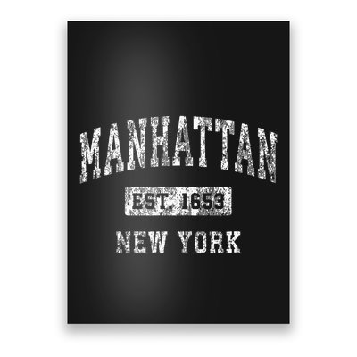 Manhattan New York Ny Vintage Established Poster